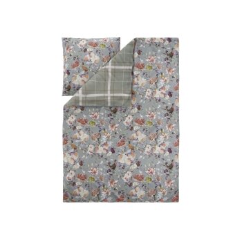 LIVARNO® Mikrofaser-Satin-Bettwäsche, 155 x 220 cm (Blumen) - B-Ware neuwertig