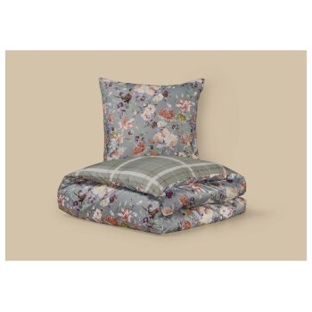 LIVARNO® Mikrofaser-Satin-Bettwäsche, 155 x 220 cm (Blumen) - B-Ware neuwertig