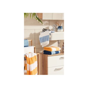 LIVARNO home Frottier-Handtücher, 50 x 100 cm, 2 Stück (blau/weiß) - B-Ware neuwertig