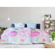 Biberna Baumwolle Renforcé Bettwäsche Tropical Rose (155x220 cm) - B-Ware neuwertig