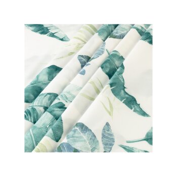 LIVARNO home Mikrofaser-Satin-Bettwäsche, 155 x 220 cm (Blätter/weiß) - B-Ware sehr gut