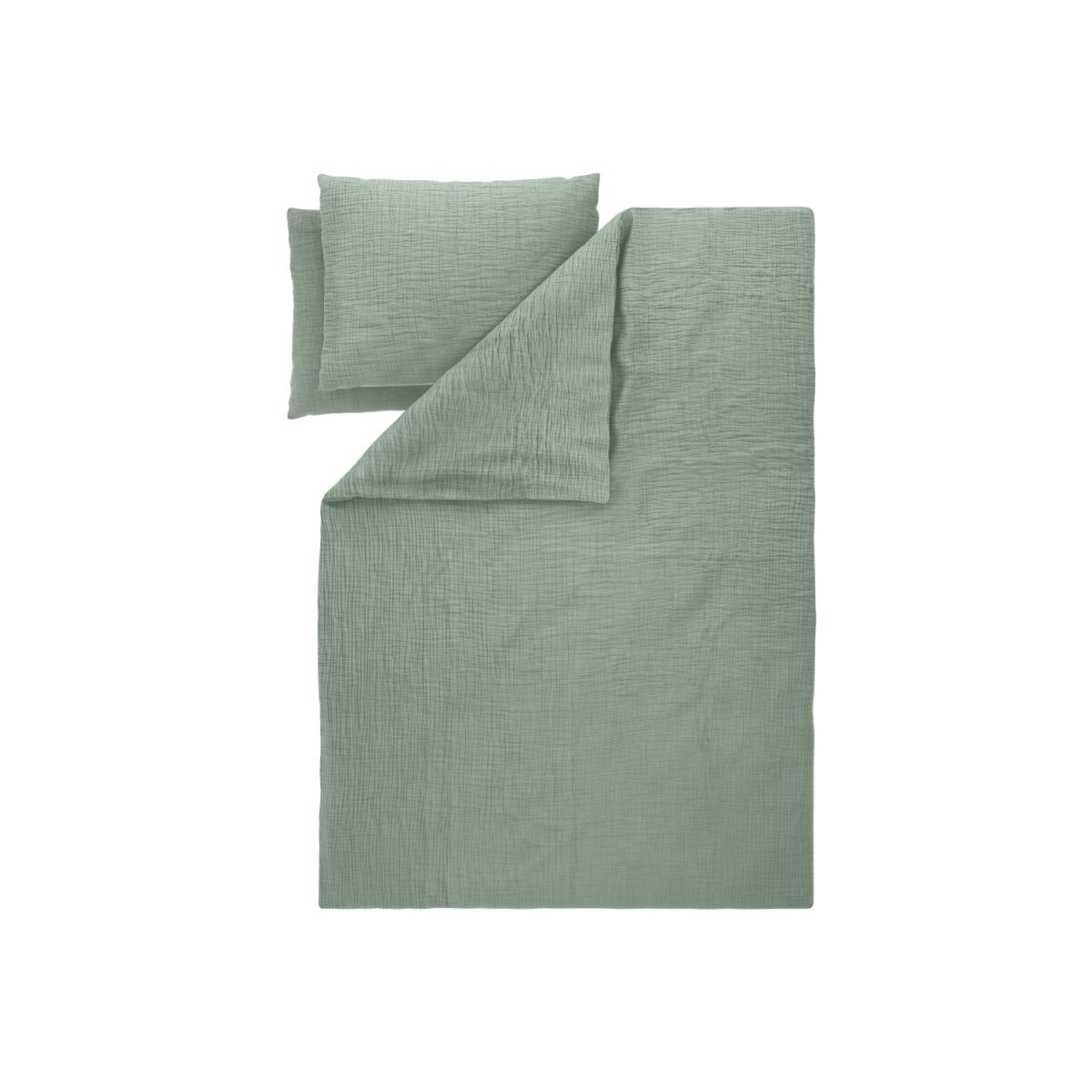 LIVARNO® Musselin-Bettwäsche, 200 x 220 cm, 70 x 90 cm, grün
