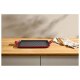 SILVERCREST® Premium-Gusseisenpizzaplatte Ø 31 cm \ Premium-Gusseisengrillplatte L 36,0 x B 26,0 cm (grillplatte/rot) - B-Ware neuwertig