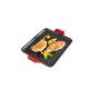 SILVERCREST® Premium-Gusseisenpizzaplatte Ø 31 cm \ Premium-Gusseisengrillplatte L 36,0 x B 26,0 cm (grillplatte/rot) - B-Ware neuwertig