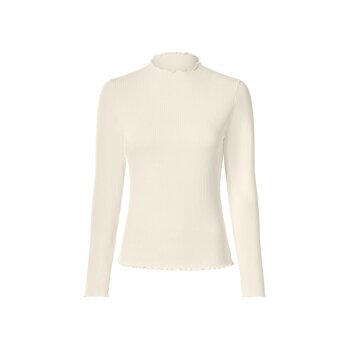 ESMARA® Damen Gerippte Langarmshirts, 2 Stück (Schwarz/weiß, S(36/38)) - B-Ware neuwertig