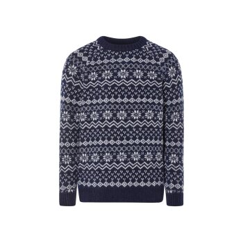 LIVERGY® Herren Weihnachtspullover, in weicher Strickqualität (Blau, XXL (60/62)) - B-Ware sehr gut