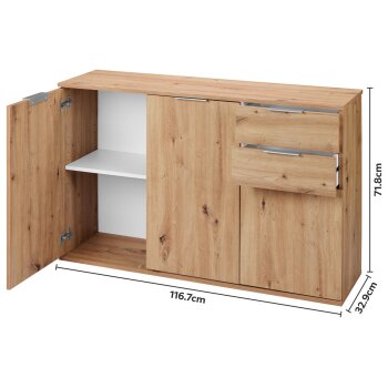 LIVARNO® Sideboard in Artisan-Eiche-Nachbildung - B-Ware sehr gut