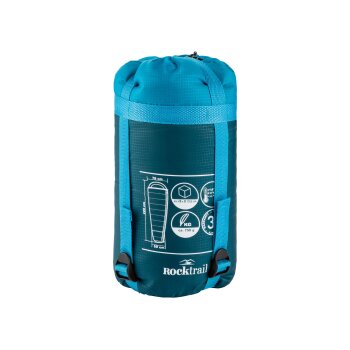 Rocktrail Leichtgewicht Schlafsack, mit 2-Wege-Reißverschluss (blau) - B-Ware Transportschaden Kosmetisch