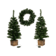 LIVARNO® LED-Weihnachtsbaum-Adventskranz-Set, 3-tlg. - B-Ware sehr gut