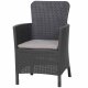 Allibert by Keter Miami Dining Chair mit Kissen, graphite - B-Ware