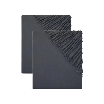 LIVARNO HOME Jersey-Spannbettlaken-Set, 180-200 x 200 cm...