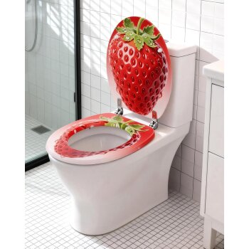 Ribelli WC Sitz mit Absenkautomatik, Erdbeere - B-Ware...