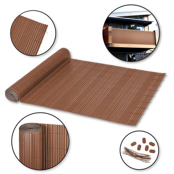 Ribelli Sichtschutzmatte, aus PVC, 80 x 300 cm, braun - B-Ware Transportschaden Kosmetisch
