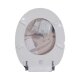 Ribelli Toilettendeckel, O-Form, Absenkautomatik, Sand und Muscheln - B-Ware Transportschaden Kosmetisch