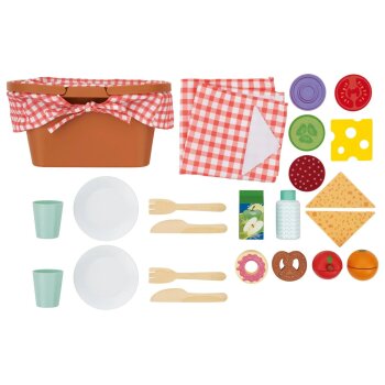 LUPILU® Holz Lebensmittelset (Picknickkorb) - B-Ware sehr gut