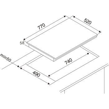 respekta Rahmenloses Induktionskochfeld KM 8800IF-28, 77 cm, autark - B-Ware sehr gut