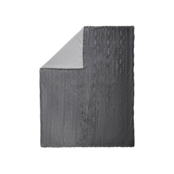 LIVARNO® Kuscheldecke, 130 x 170 cm (anthrazit) - B-Ware neuwertig