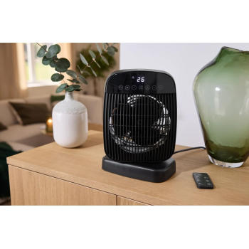 TRONIC® Heizlüfter mit LCD + Fernbedienung (Schwarz) - B-Ware sehr gut
