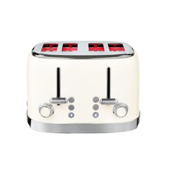 SILVERCREST® Vierschlitz-Toaster »Retro 1973 - SVTR 1900 A1« (Creme) - B-Ware Transportschaden Kosmetisch