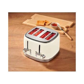 SILVERCREST® Vierschlitz-Toaster »Retro 1973 - SVTR 1900 A1« (Creme) - B-Ware Transportschaden Kosmetisch