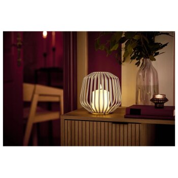 LIVARNO® LED-Kerze im Metallkorb (Beige) - B-Ware neuwertig