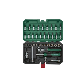 PARKSIDE® Steckschlüssel-Satz mit Schwenkkopf-Ratsche (Roto Ratschenset 37 tlg.) - B-Ware neuwertig
