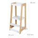 roba Lernturm, aus Holz, bis 80 kg, weiß/Bambus - B-Ware sehr gut