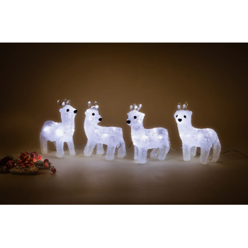 LIVARNO® LED-Dekofigur »Reh/Weihnachtsmann«/ LED-Dekofiguren »Rentiere« (Rentiere) - B-Ware neuwertig