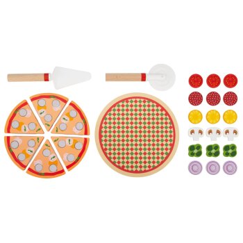 LUPILU® Holz Lebensmittel-Set (Pizza) - B-Ware sehr gut