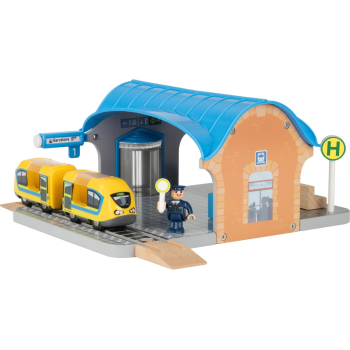 LUPILU® Holz Eisenbahn-Erweiterung (Bahnhof) - B-Ware sehr gut