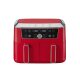 SILVERCREST® Doppelzonen-Heißluftfritteuse Retro 1973 - SHFDDR 2600 C2, rot - B-Ware neuwertig