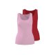 ESMARA® Damen Gerippte Tops, 2 Stück (rot/pink, M(40/42)) - B-Ware sehr gut