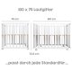 roba® Laufgitter Style, mit Laufgittereinlage, 75x100 cm, weiß - B-Ware