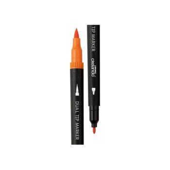 CRELANDO® Twinmarker Dual-tip Fineliner und Brushliner XXL - B-Ware neuwertig