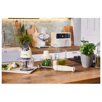 SILVERCREST® Stabmixer-Set Retro 1973 - SSMSR 600 A1, beige - B-Ware neuwertig