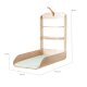 roba Wandwickelregal - Klappbares Wickelregal aus Holz natur + Wickelauflage roba Style Frosty green - B-Ware