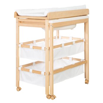 roba Bade-Wickel-Kombi Baby Pool, ausziehbar, Holz natur - B-Ware
