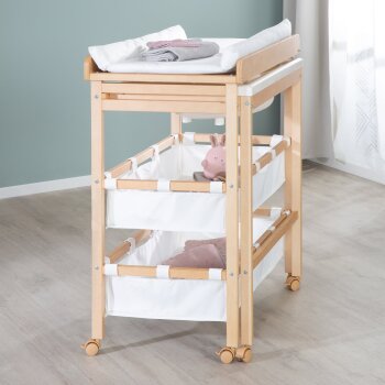 roba Bade-Wickel-Kombi Baby Pool, ausziehbar, Holz natur - B-Ware