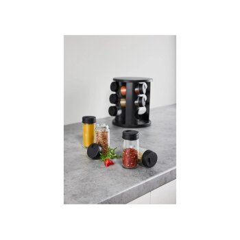 SILVERCREST® Drehbares Gewürzregal, inkl. 9 Glasbehältern - B-Ware