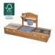 roba 2in1-Balkonsandkasten, mit Matschküche, teak - B-Ware neuwertig