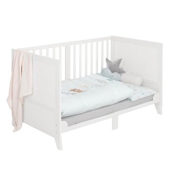 roba Kinderbettset Woodland Buddies, 70 x 140 cm, weiß/pastellgrün - B-Ware neuwertig