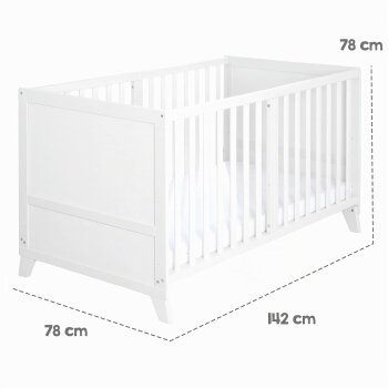 roba Kinderbettset Woodland Buddies, 70 x 140 cm, weiß/pastellgrün - B-Ware neuwertig