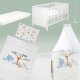 roba Kinderbettset Savanna Friends, 70 x 140 cm, weiß - B-Ware neuwertig