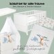 roba Kinderbettset Savanna Friends, 70 x 140 cm, weiß - B-Ware neuwertig