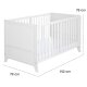 roba Kinderbettset Savanna Friends, 70 x 140 cm, weiß - B-Ware neuwertig