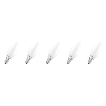 OSRAM LED-Leuchtmittel Base Retro, 5 Stück, CLB40, E14, 470lm, 2700 K, Matt - B-Ware sehr gut