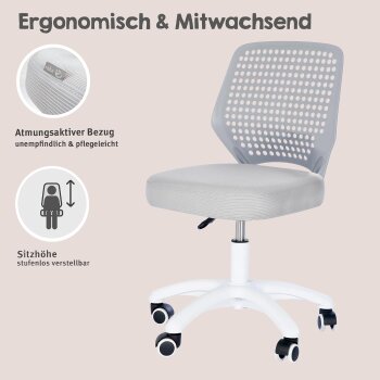 roba Kinderbürostuhl Smart Grow, grau - B-Ware sehr gut