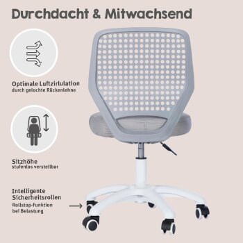 roba Kinderbürostuhl Smart Grow, grau - B-Ware sehr gut