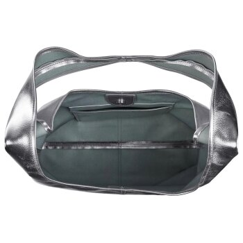 ESMARA® Damen Tasche mit magnetischem Druckknopf-Verschluss (Silber) - B-Ware sehr gut