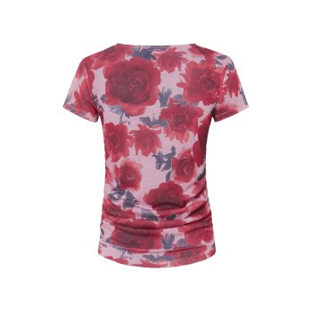 ESMARA® Damen T-Shirt mit seitlicher Raffung (pink/rot, M(40/42)) - B-Ware neuwertig
